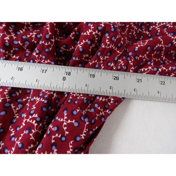 Talbots Plus X 0X Wrap Top Floral Burgundy Cottage Core Prairie Blouse New - Picture 13 of 16